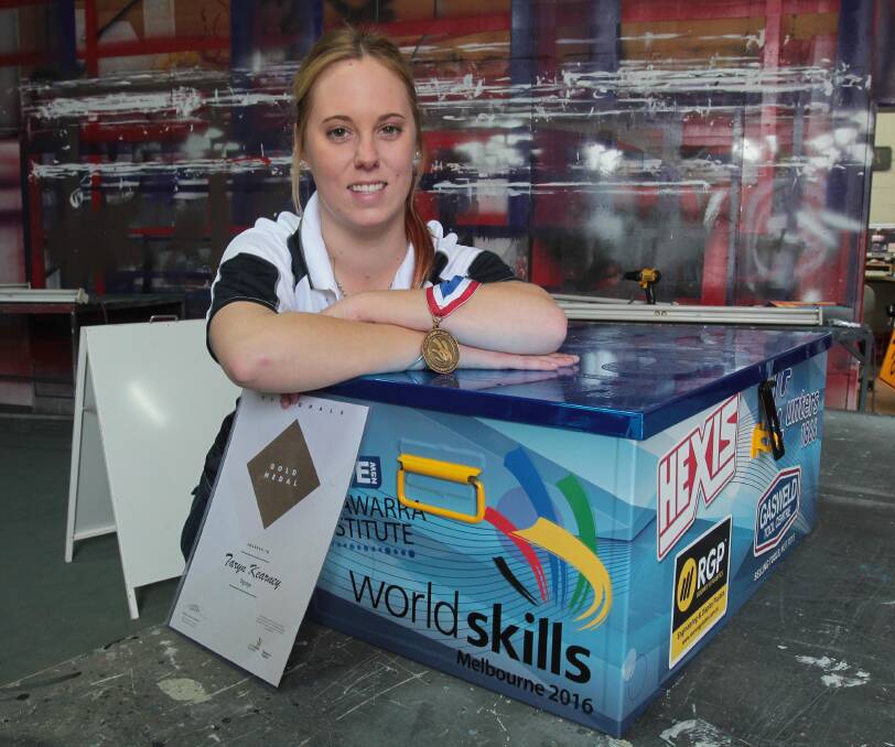 SKILLED: Sign writer Taryn Kearney from Khan Signs will compete in the World Skills Australia national finals in Melbourne in October. Picture: Les Smith