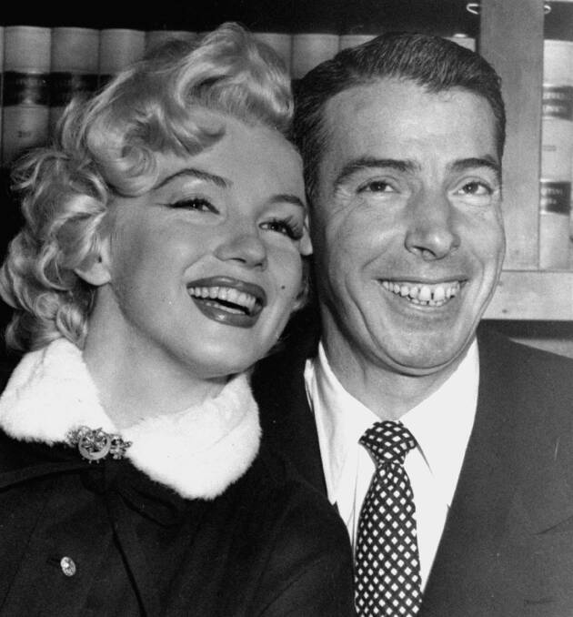 Actress Marilyn Monroe married baseball player Joe DiMaggio in 1954.