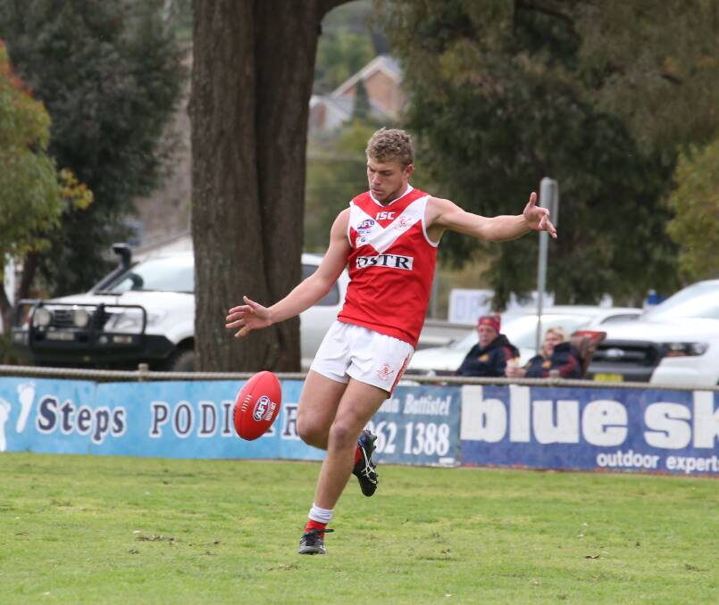 FAVOURITE: Collingullie-Glenfield Park midfielder Jayden Klemke will start favourite for Tuesday night's Jim Quinn Medal vote count. Picture: Anthony Stipo