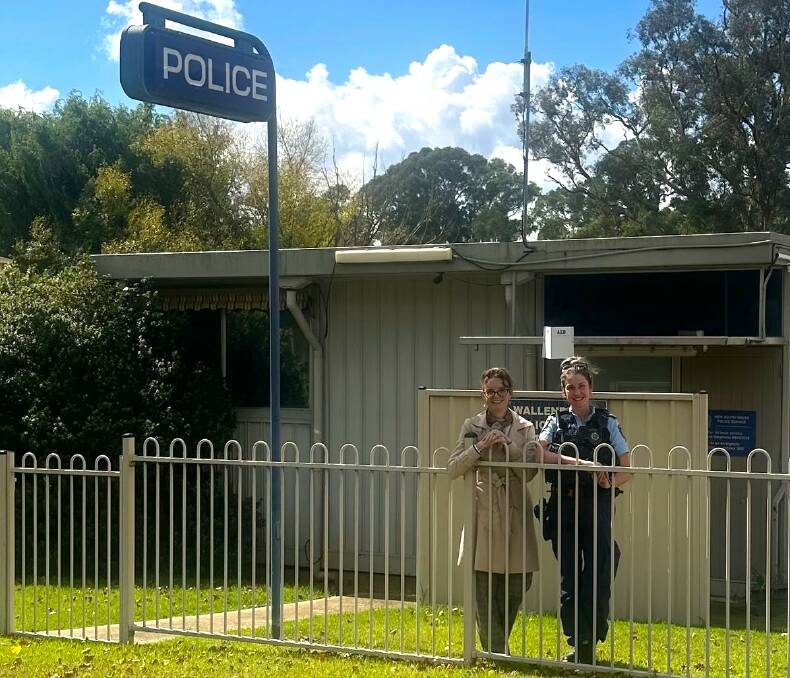 Member for Cootamundra Steph Cooke meets with officers at the Wallendbeen Police Station as she reviews the region's policing needs. Picture supplied 