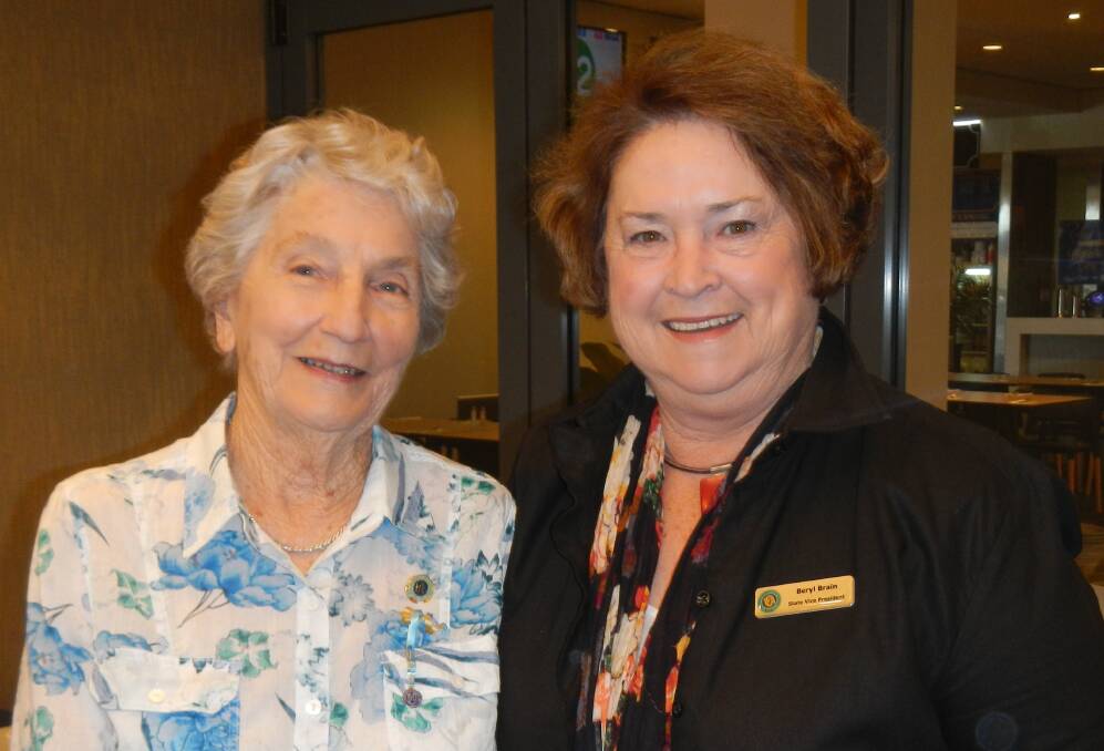 FIFTY: Patience McMahon (left) with CWA state vice-president, Beryl Brain, after receiving her 50 Year Service Medallion at the 30th birthday function for Oura CWA. 