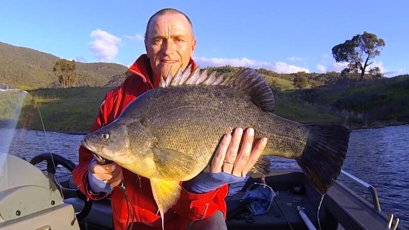 HAPPY DAY: Craig Elphick with a decent yella from Blowering. Picture: Contributed