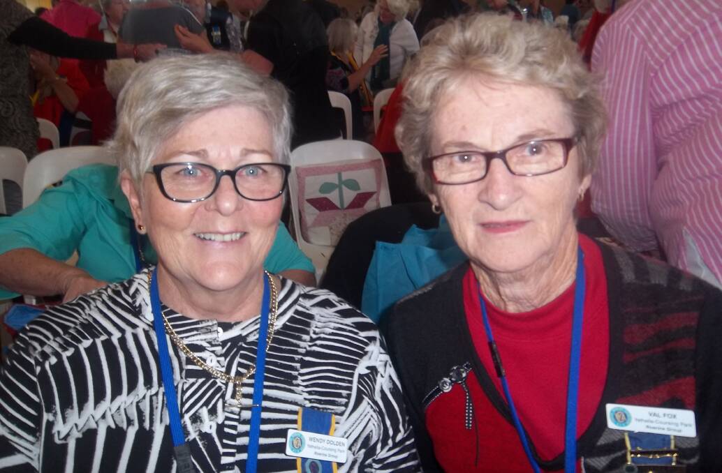 MEETING: Wendy Dolden and Valma Fox, from Yathella Coursing Park branch, were among the CWA NSW state conference delegates who came from the Riverina. Picture: Contributed