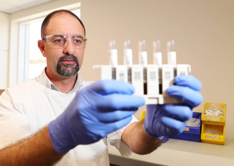 TESTING: Senior hospital scientist Anthony Flaskas