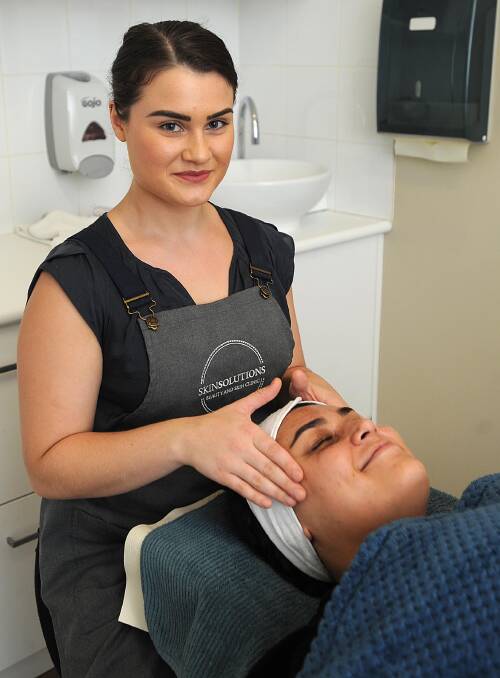 TIME TO SHINE: Beauty therapist Lily Campbell is heading to the UK for training to represent Australia in the WorldSkills competition. Picture: Laura Hardwick 