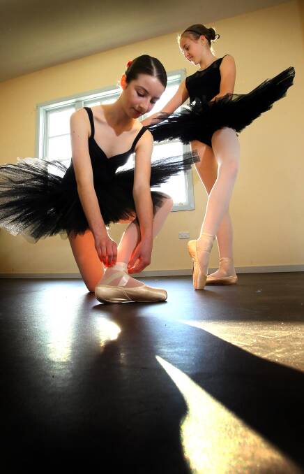 OPPORTUNITY: Allegro Ballet School students Ruby Milgate and Kasey Rumble, who travelled to Canberra last week to audition for the Australian Ballet School. Picture: Les Smith