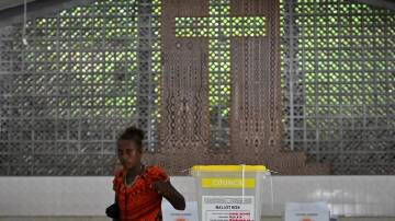Solomon Islanders voted in the nation's election on Wednesday, with early results trickling in. (Mick Tsikas/AAP PHOTOS)