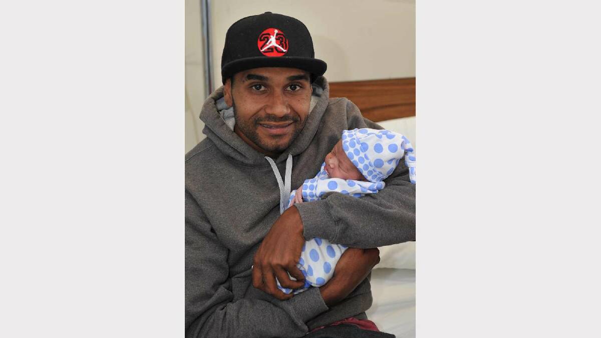 Jhye Morgan was born on November 9 and is the second child for Anthony Morgan and Mikayla Shanahan. Picture: Michael Frogley