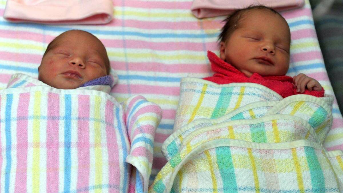 Memphis and Scarlette Milthorpe were born on September 19 to Rhiannon and Lachlan from Narrandera. Picture: Les Smith