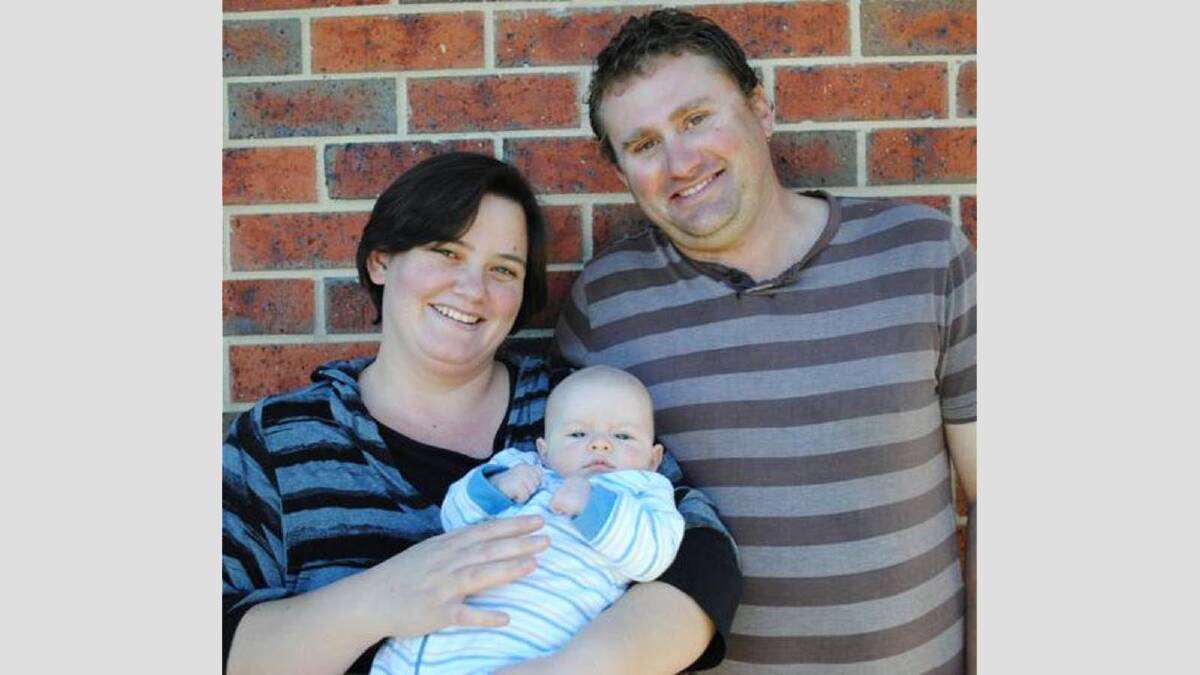 Molly and Sam Kotzur of Henty with their son Elliot Noel. Picture: Eastern Riverina Chronicle