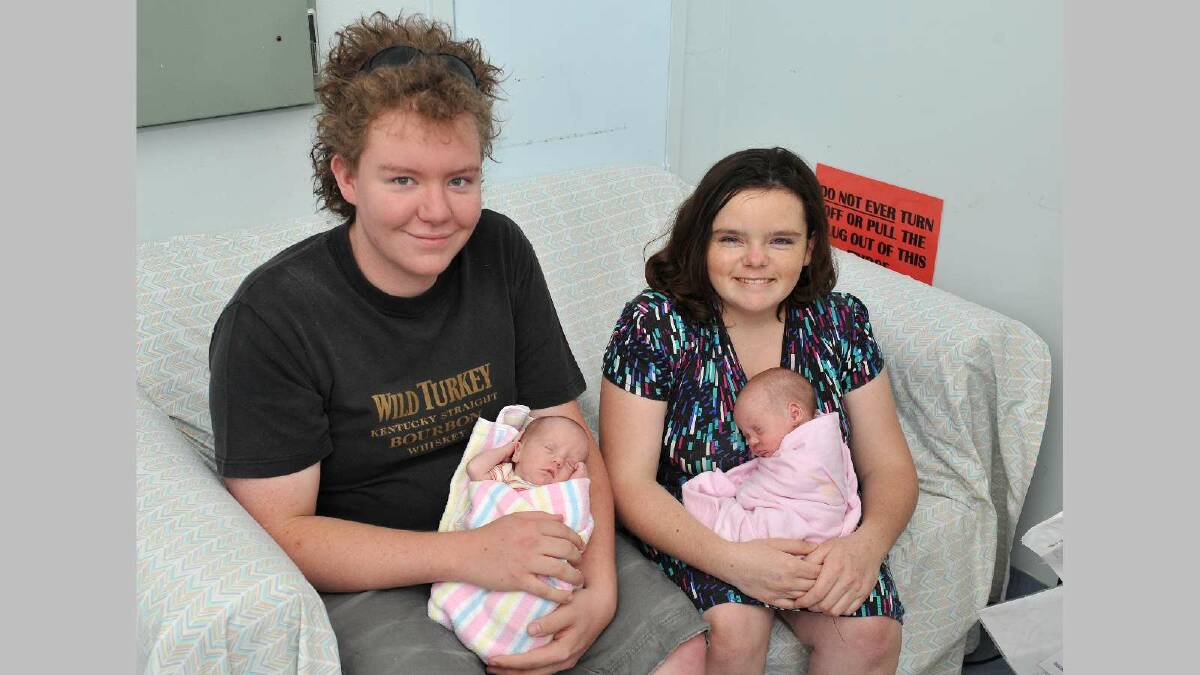 Ruby and Saphria Gormly were born on November 12 to Andrew Gormly and Teagan Smith from Wagga. Picture: Michael Frogley