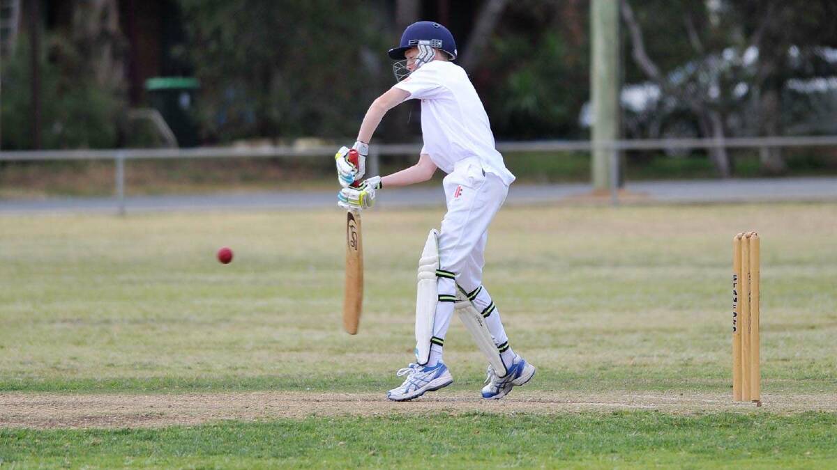 Lake Albert v St Michaels. Lake Albert's Darcy Gribble at the crease. Picture: Alastair Brook