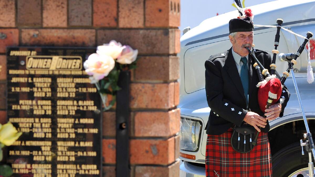 Australian Truck Driver's Memorial service ... Bob Scott. Picture: Michael Frogley