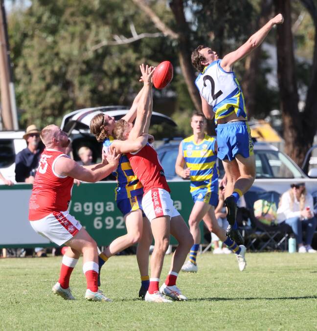 MCUE will be without defender Lachie Johnson for the next fortnight as the Goannas take on Narrandera and Leeton-Whitton. Picture by Les Smith