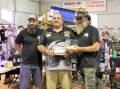 NSW Metal Detecting Championships founder Mark Richard with last years senior state champion Darryl Cocks and this year's major sponosr, Aussie Detectorist's Justin Cleghorn. Picture supplied