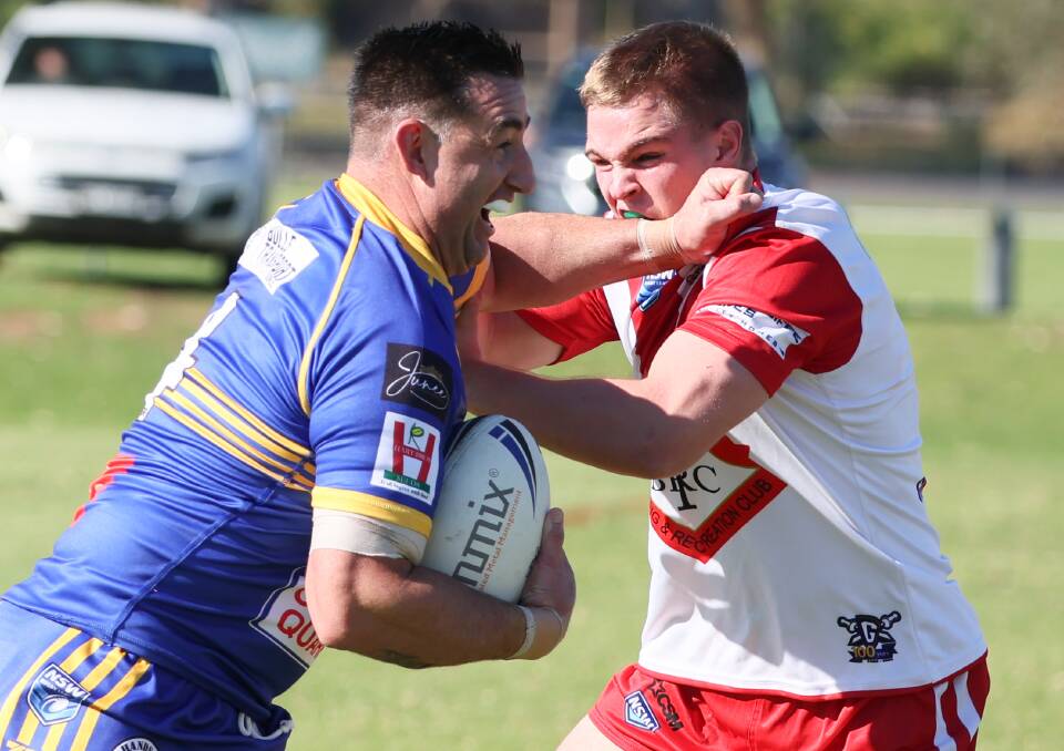 Damian Willis in action for Junee during their round one loss to Temora last Sunday. Picture by Les Smith