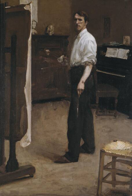 Hugh Ramsay painted this self-portrait, one of many, in his Paris studio in 1901-1902. Picture: Supplied