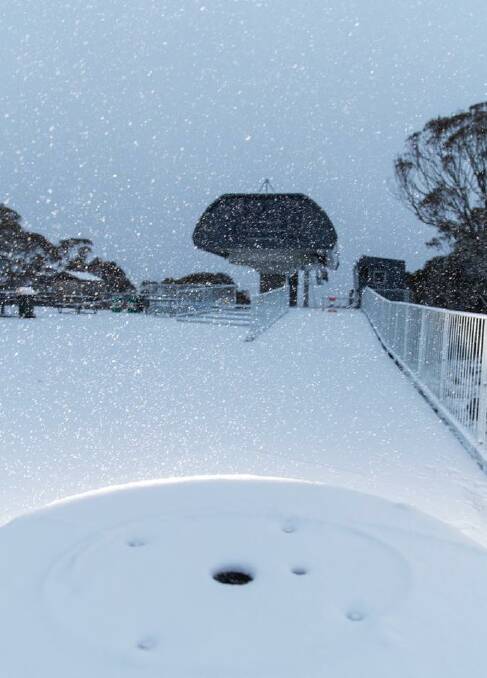 Nearly ready: Snow is already falling at Thredbo. Photo: Thredbo Resort