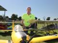 Wagga Model Aero Club member Richard Carroll gets in some practice before the club's 50th year event on Saturday. Picture by Tom Dennis 