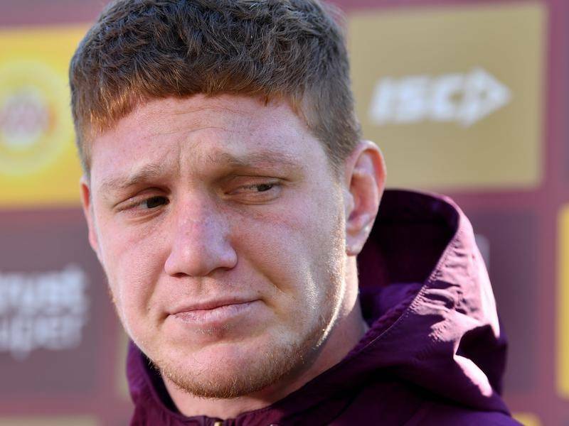 REMORSEFUL: Maroons star Dylan "Big Papa" Napa has learned a harsh - and expensive - lesson.