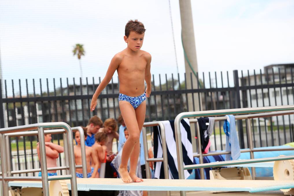SPORTY: Joshua Lee, 11, at the diving championships at the Oasis recently. Picture: Emma Hillier