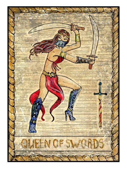 Aquarius: January 21 to February 19
Card: Queen of Swords
Interestingly, the Queen of Swords was the card that represented your star sign around October 2018 and tends to lean toward separating times regarding one's life path, of course this may be viewed as positive or negative depending on the circumstances. For some it may bring celebration as they separate from things that are no longer useful in their life, off with the old and on with the new. If it happens that separations around you are causing grief and insecurity, take heart in the fact that you may be about to discover a new purpose in life that will be like a breath of fresh air. If someone close is struggling due to separating times you might consider to be, offering support and reassurance.
Angel Card: Take a spiritual view along the path of life.