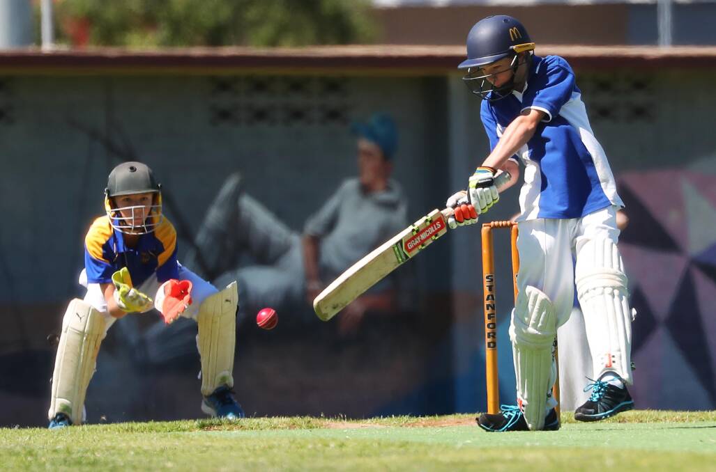 YOUNGSTER: Jack Pollock at bat during the Lake Albert Public v Eden Public School clash earlier this week. Picture: Emma Hillier