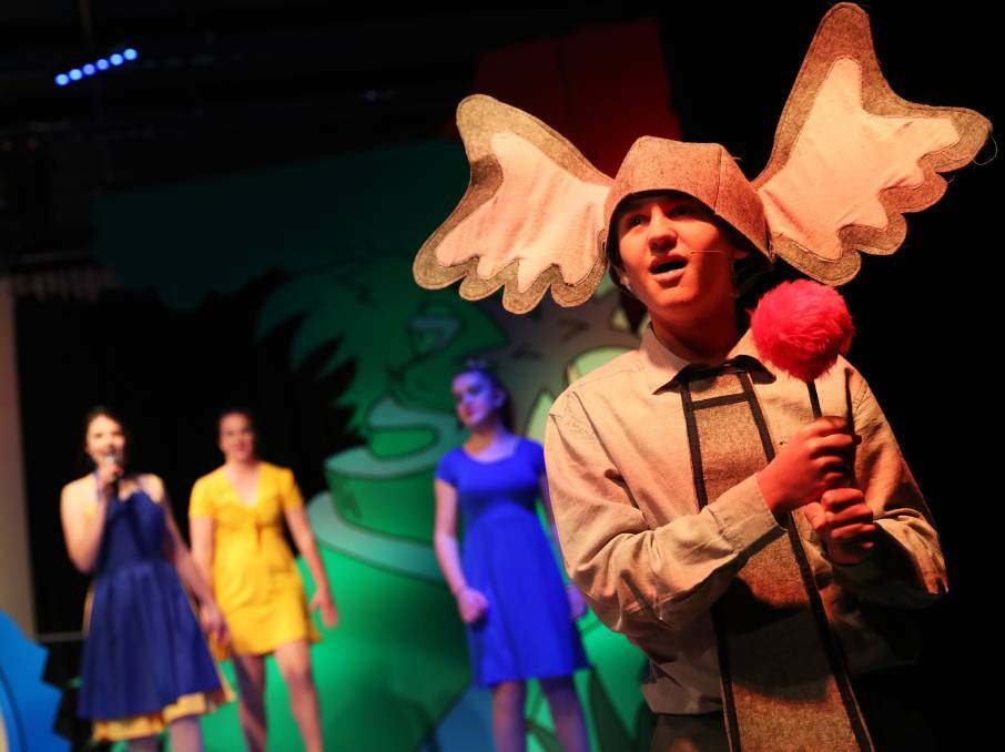 SOLOIST: Harry Moorby plays Horton the Elephant in Seussical the Musical at Kooringal High School. Picture: Emma Hillier
