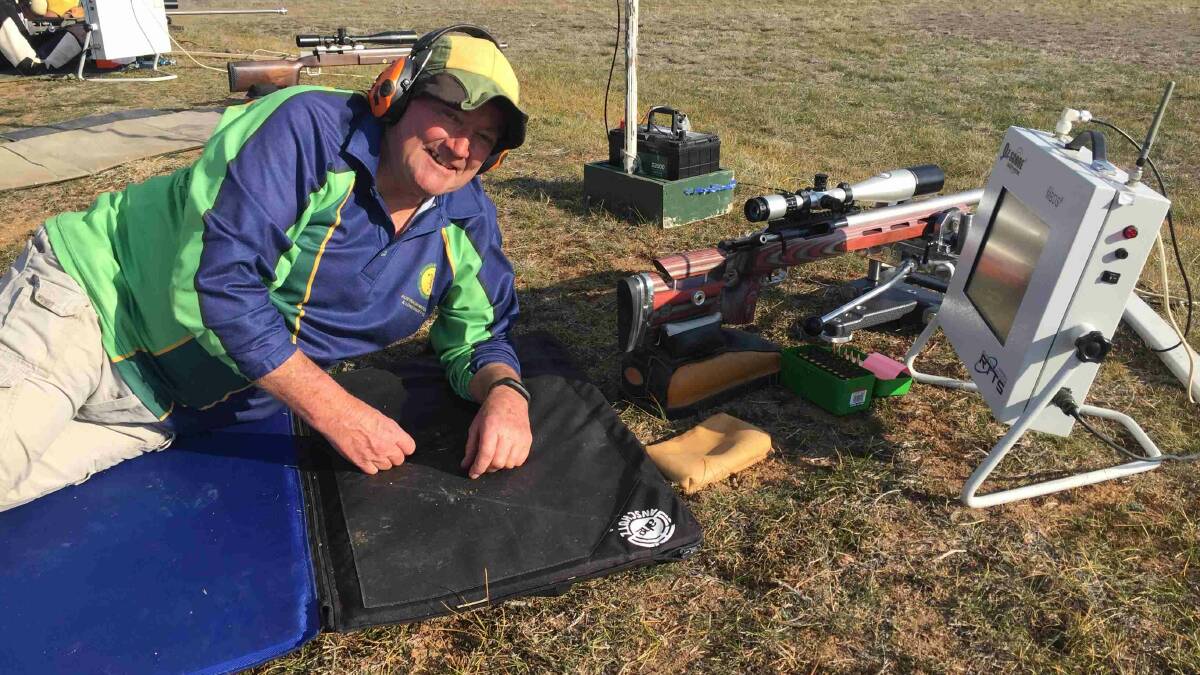 PROUD AS PUNCH: Rob Jefferys and his new 7mm at the Explorers Rifle Club.
