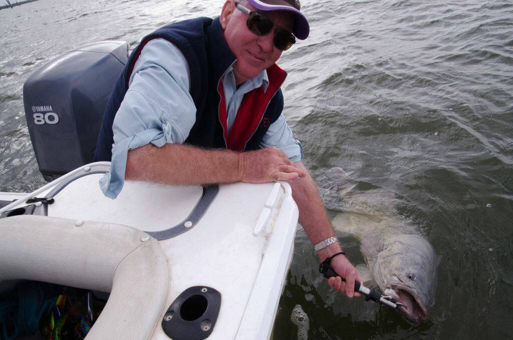 MAGIC METRE: Wayne Lennon with a decent metre cod caught at Mulwala. Email your pictures to craig@waggamarine.com.au. Picture: Contributed