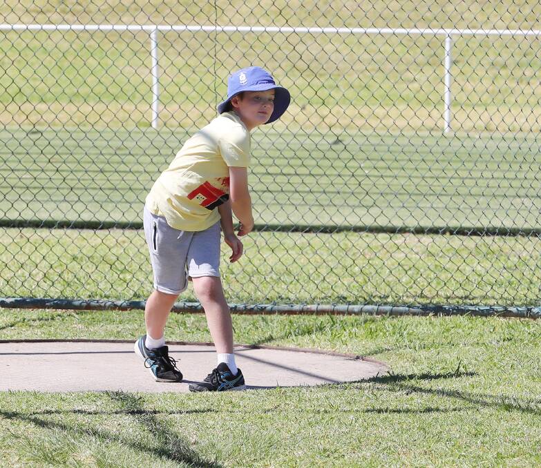 ACTIVE: Will Mutton, 9, enjoys a day of sport at the St Josephs athletics carnival last week. Picture: Kieren L Tilly