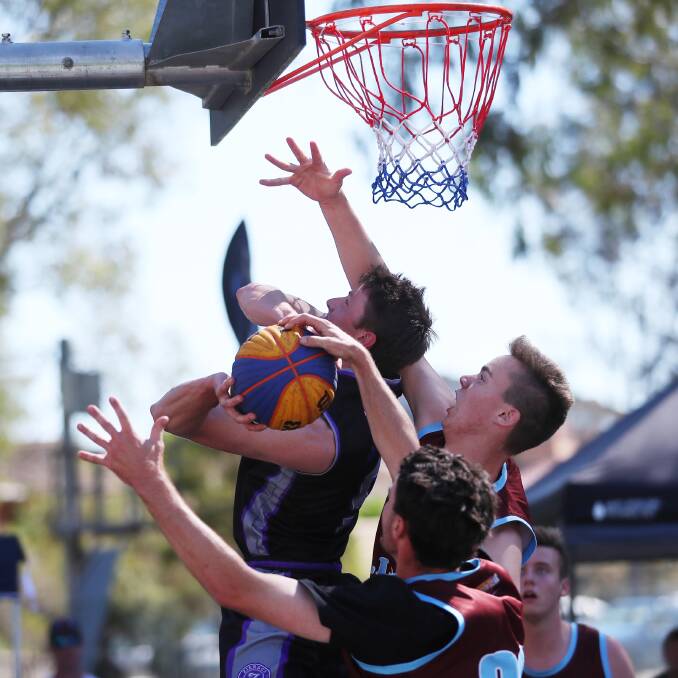 JUMP: Shanon Klien during a recent three-by-three basketball match. 