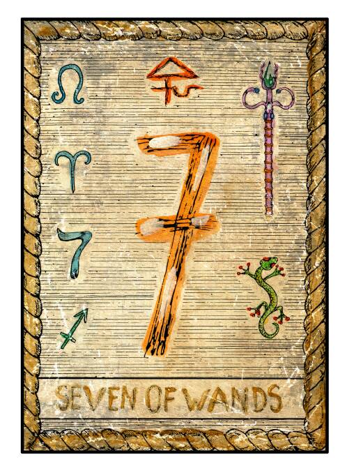 Capricorn: December 22  to January 20
Card: 7 of Wands
This is a good omen for the start of the New Year, struggles can be overcome as you fight for what you want with dignity and follow the rules staying true to yourself. If you are feeling you are not on the winning side have the wisdom to back-off, recuperate, improve your strategies and enter the ring with a positive new approach. No matter how you feel right now if your cause is worthwhile you will conquer any opposition. The 8 of Wands could just mean you will be feeling more in control with any issue of your life then you have for a while, so make good use of this new sense of well being. When you take up the baton, know when to put it down.       
Angel Card: You are safe and are being protected.  