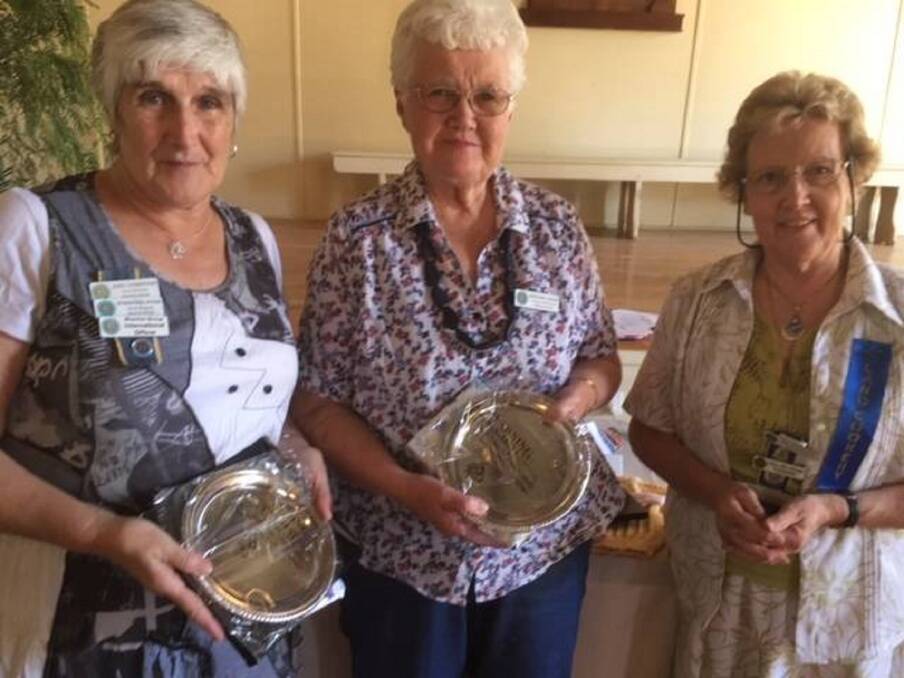 CWA PRIDE: Jenny Chobdzynski (Oura Branch) and Margaret Hasler (Pleasant Hills) representing the overall winners in the CWA Land Cookery with Lyn Jacobsen. 