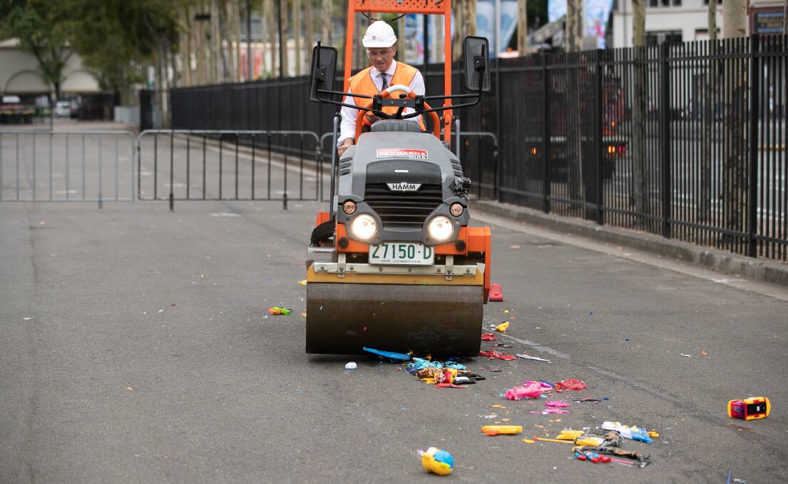 MINISTER IN ACTION: Minister for Better Regulation Matt Kean said Fair Trading investigators checked more than 560 stores for unsafe toys. Photo: SUPPLIED 