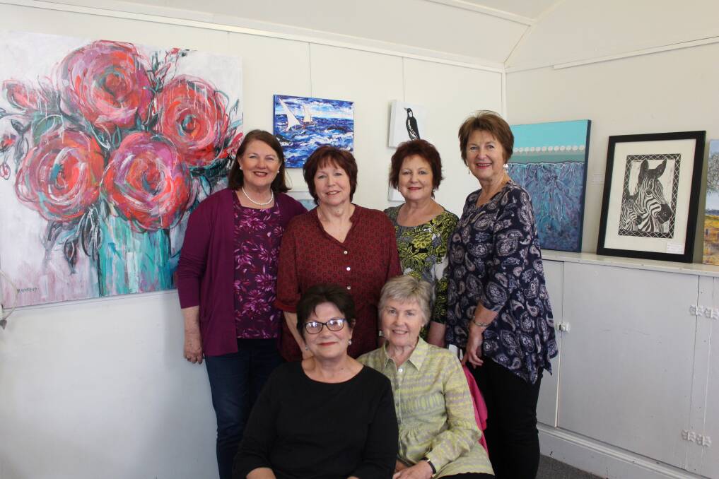 LOCAL ARTISTS: Jenny Nixon, Judy St John, Lesley Looney, Bev Harris, Julie Savill and Maureen Sheather. Picture: Annie Lewis 