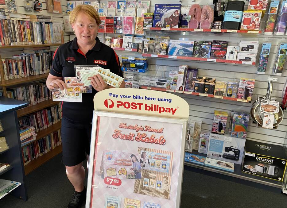 Whitton Post Office owner/licensee Tracy Catlin with the Letona stamps, which are now for sale across the country for use and as a collectable or memorabilia. Picture by Talia Pattison