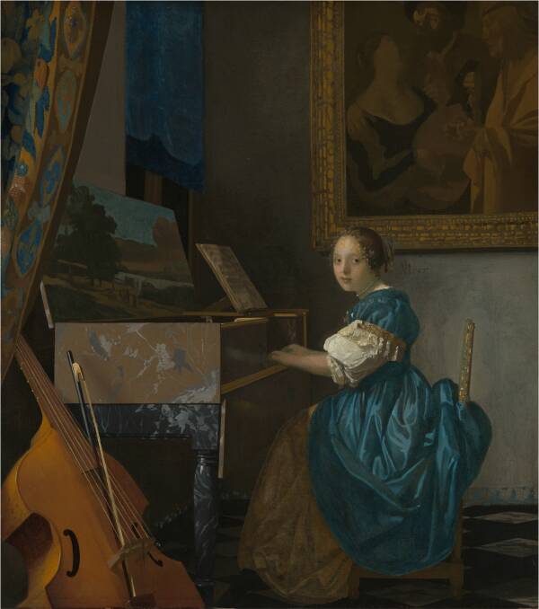 Johannes Vermeer's Young Woman Seated at a Virginal, c. 1675, will feature in a major exhibition at the National Gallery of Australia in 2020. Picture: Supplied
