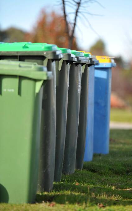 ON THE OUT: New bins will be rolled out in Wagga as part of the FOGO scheme, which council says will be operating by April.
