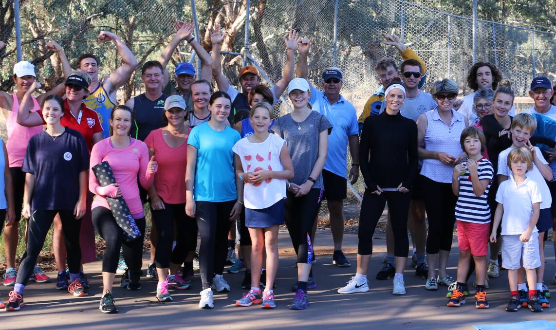 ON TRACK: One of the Active Farmers' groups that have taken up physical exercise and community as a way to fight health problems. The Riverina-based program is expanding across the state. Picture: Supplied.