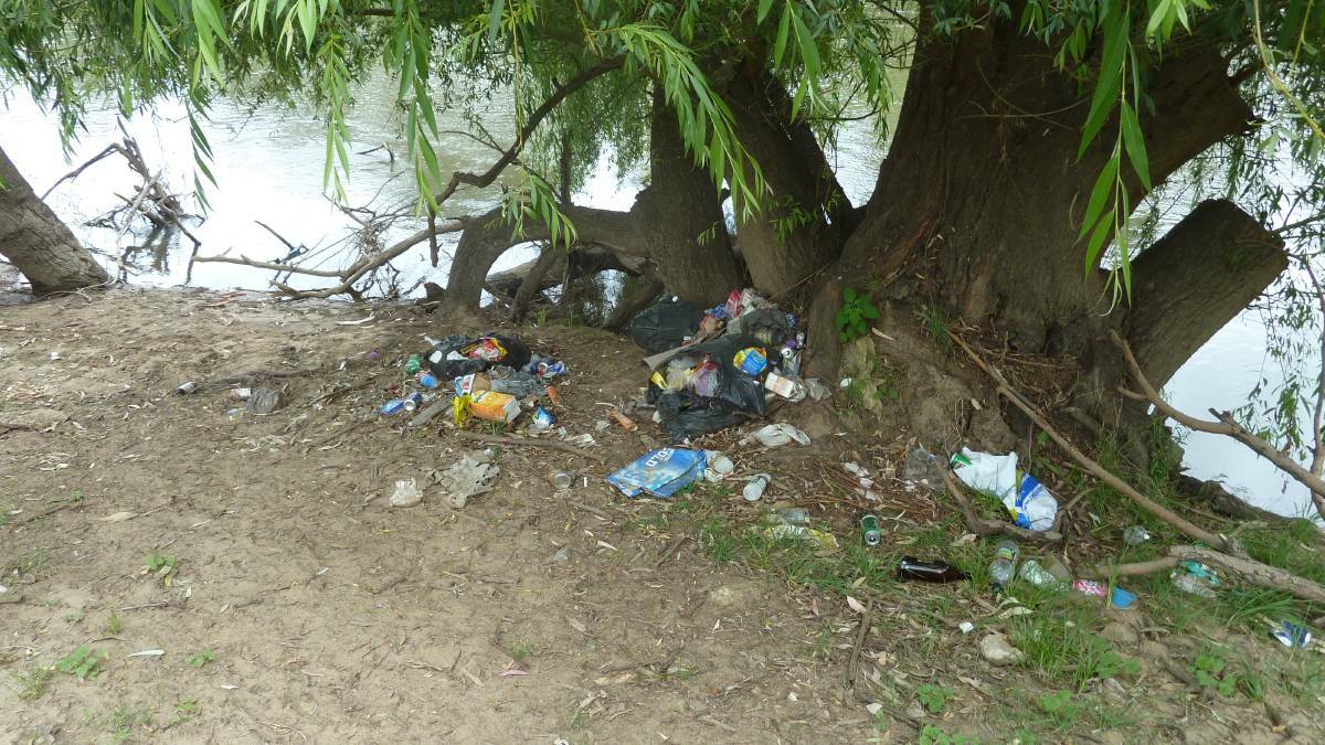 Litter and waste dumps along the river have been a problem for many years. Picture: Supplied
