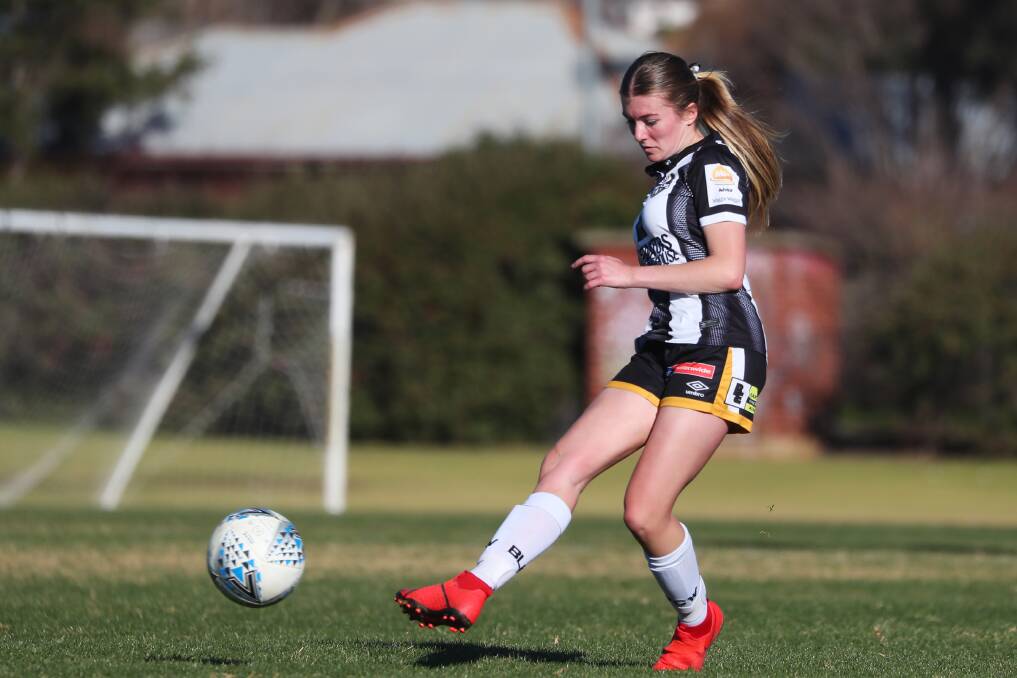 MOVING ON UP: Promising prospect Tia Lyons will step up into the Wagga City Wanderers' first grade ranks in 2020.
