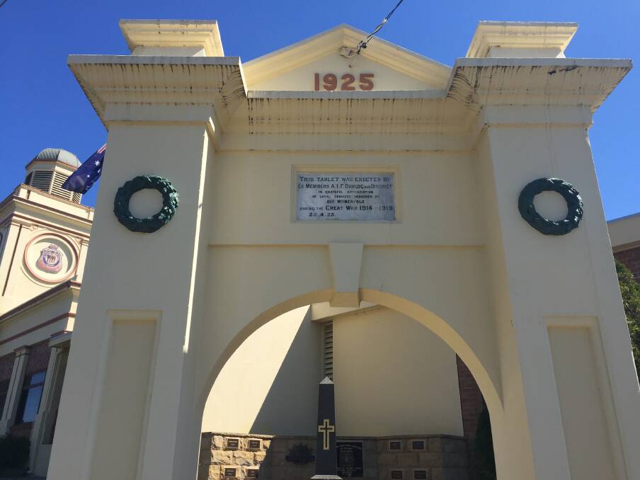 Memorial gates in Dungog, outside the local RSL club.