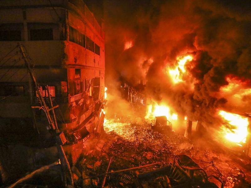 A fire has killed 67 people in densely packed buildings in Bangladeshi capital Dhaka.