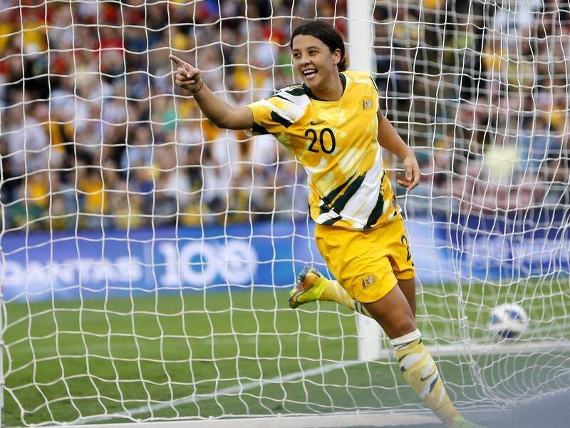 Sam Kerr looks set to win a league title with Chelsea despite the season ending early.