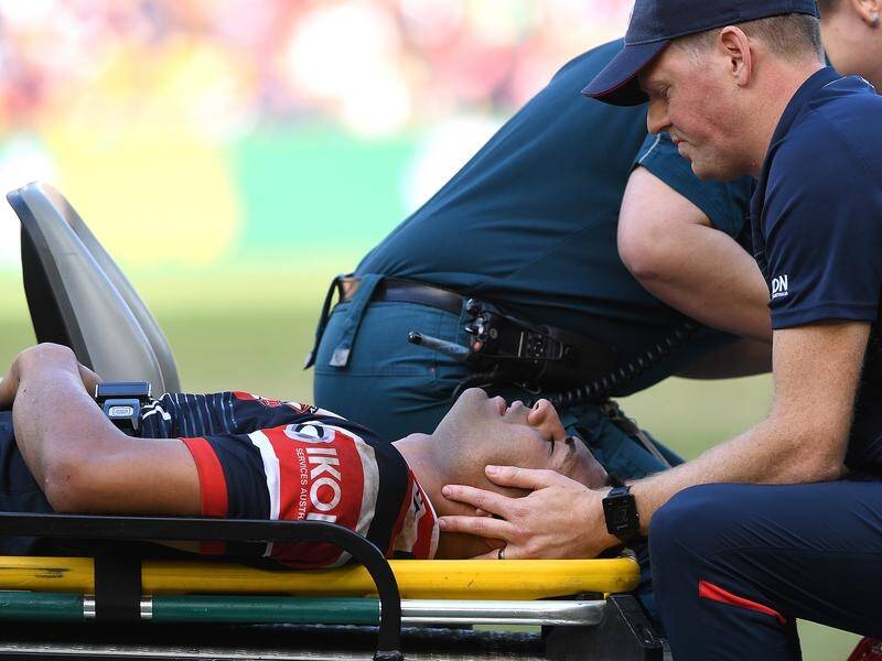 Daniel Tupou won't be rushed back after injuring his neck in the win over Canberra.