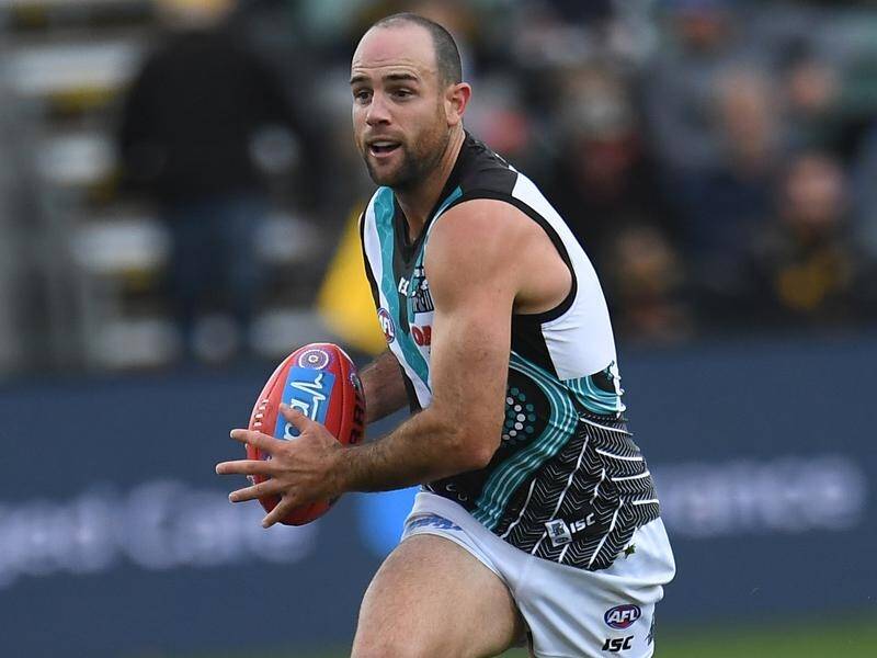 Matthew Broadbent has played just four of his 165 career AFL games for Port Adelaide this season.