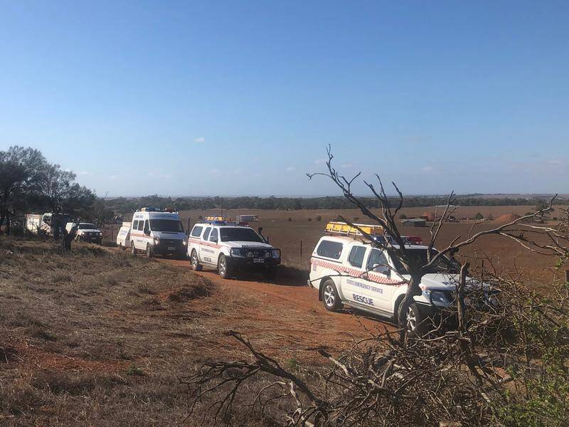 Police and emergency crews have searched close to the Eyre Peninsula home of missing Daryl Norris.