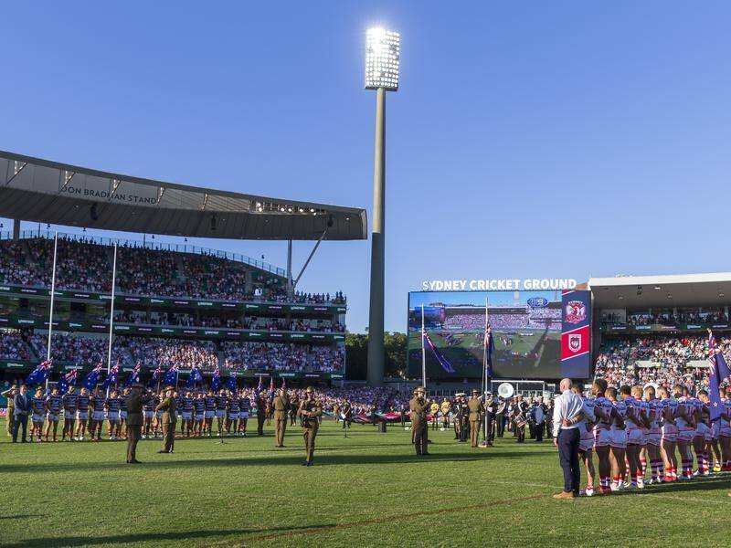The SCG hosted the NRL Anzac Day match between the Sydney Rosters and St George Illawarra in 2019.
