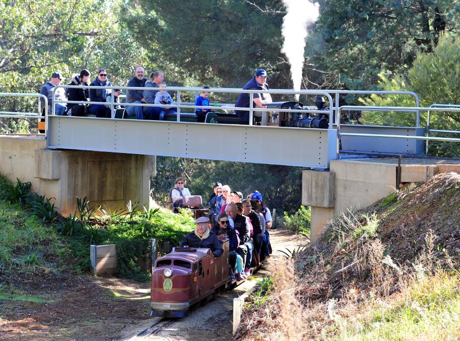 RIDE: Take a ride on the miniature railway at the Botanic Gardens from 10.30am until 4pm this Sunday. Lunch break from 12.30pm to 1.30pm.